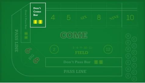 craps betting come and numbers