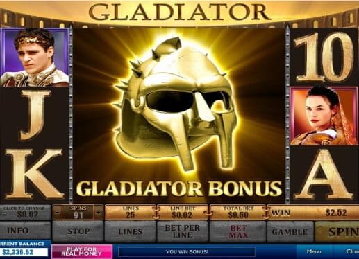 Gladiator jackpot slot review