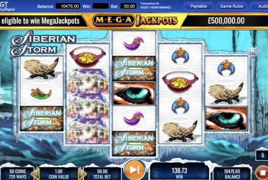 MegaJackpots Siberian Storm slot