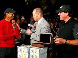 Phil Mickelson hinted on Sunday that a second edition of the Tiger-Phil Match between him and Woods could be finding its way onto a golf course soon. (Image: USA Today Sports)