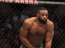 Tyron Woodley (pictured) will return to the UFC Octagon for the first time in over a year to take on Gilbert Burns. (Image: Christian Petersen/Zuffa)