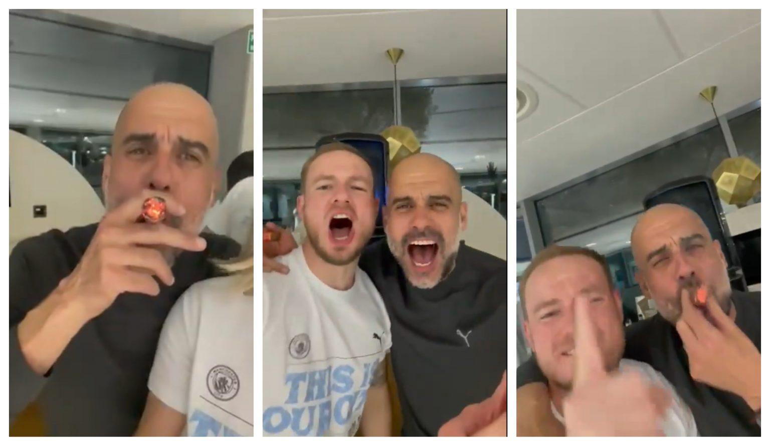 Guardiola As Never Seen Before: Caught on Camera Singing and Smoking